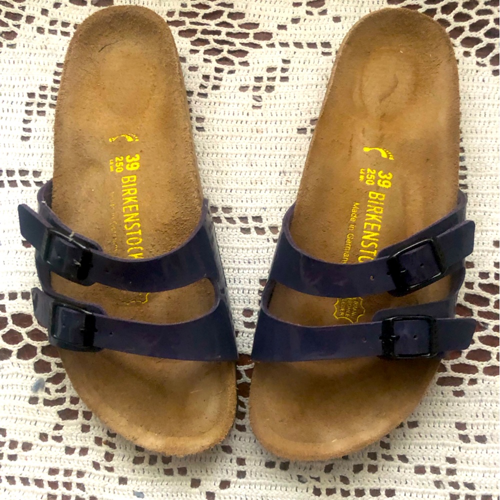 Birkenstock Sandals - Plum with double strap & buckle (women size 8)